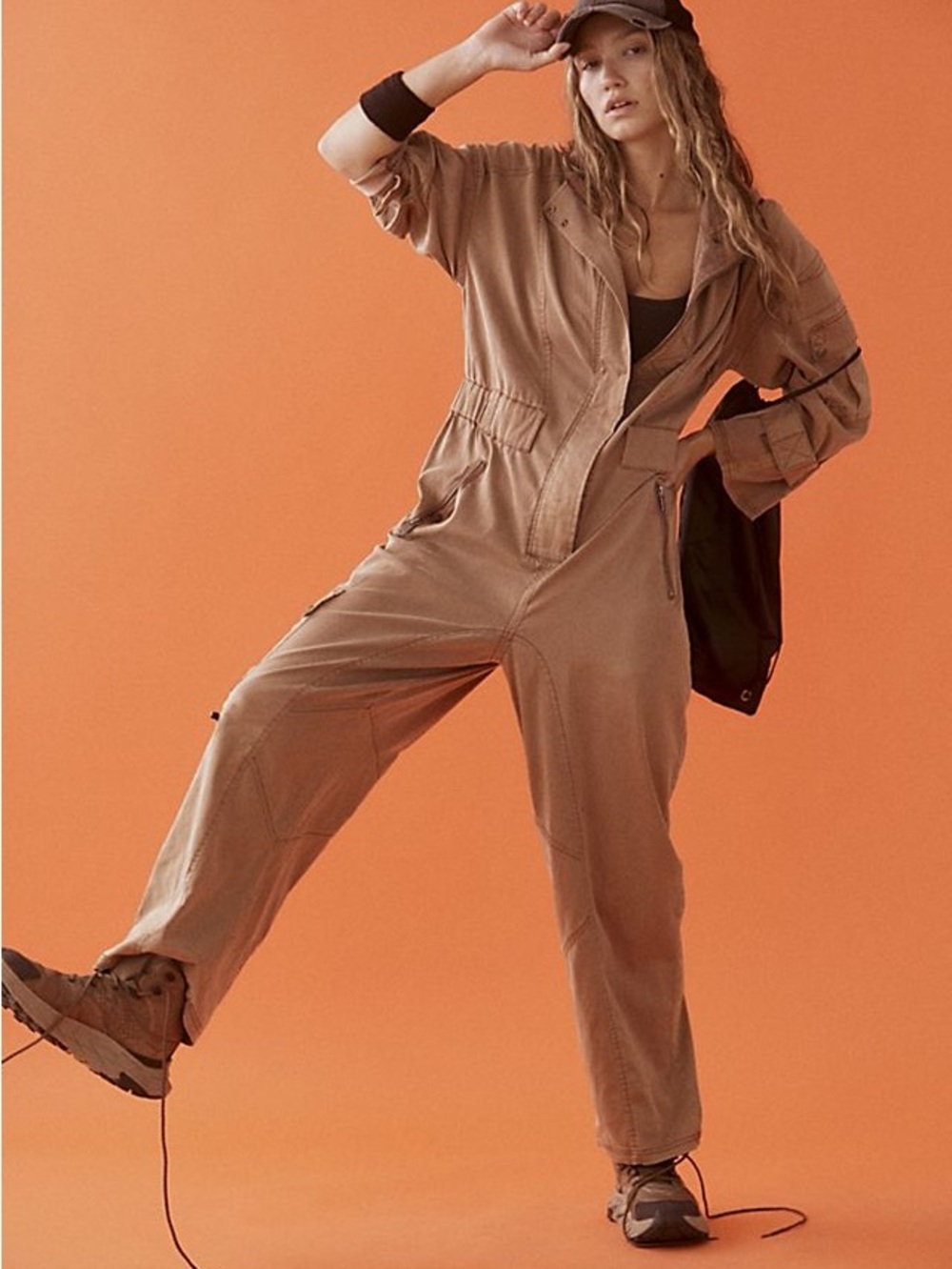 FP Movement by Free People Fly High Oversized Jumpsuit Size XS